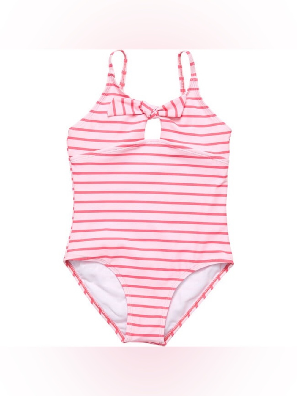 Snapper Rock Coral Stripe Bow Swimsuit - Size 4 NEW!